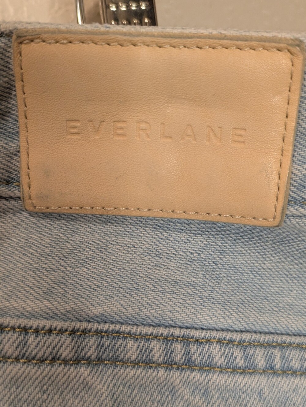 Everlane The A-Line Denim Short In Light Indigo Size 31 - Picture 8 of 13